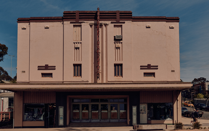 A street shot of the exterior of Lorne Theatre.